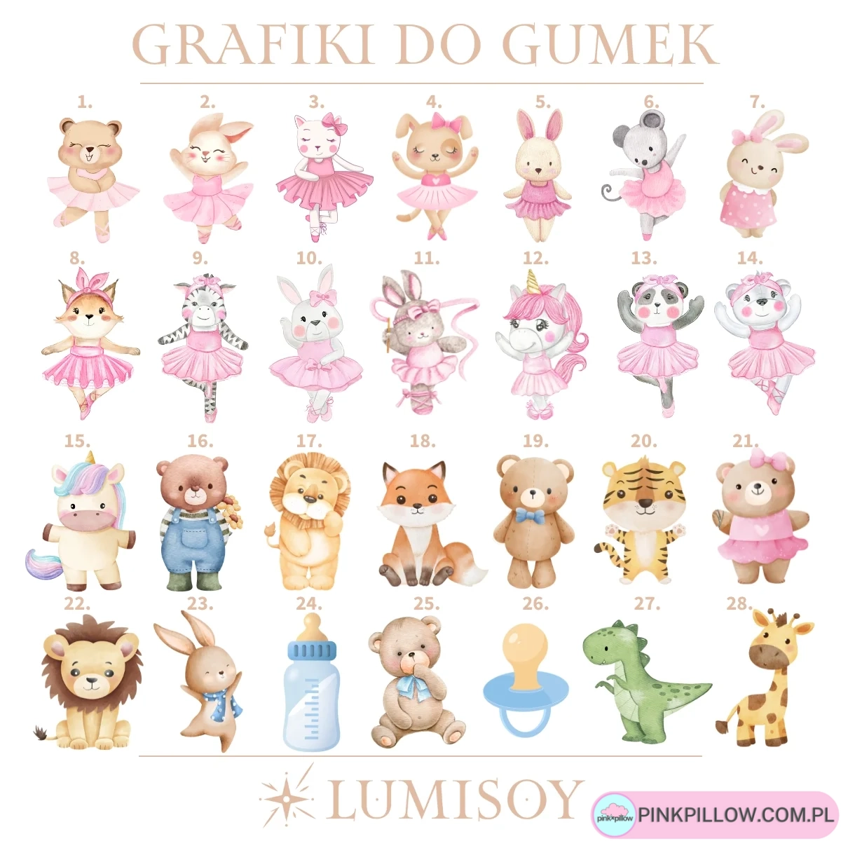 Gumka Scrunchies z Personalizacją na Baby Shower i Roczek - obrazek 2