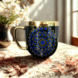 Elegancki Kubek na prezent 280 ml - Kobaltowa Mandala