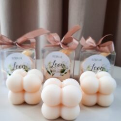 Świeczka Bubble Podziękowania dla Gości - Personalizowane