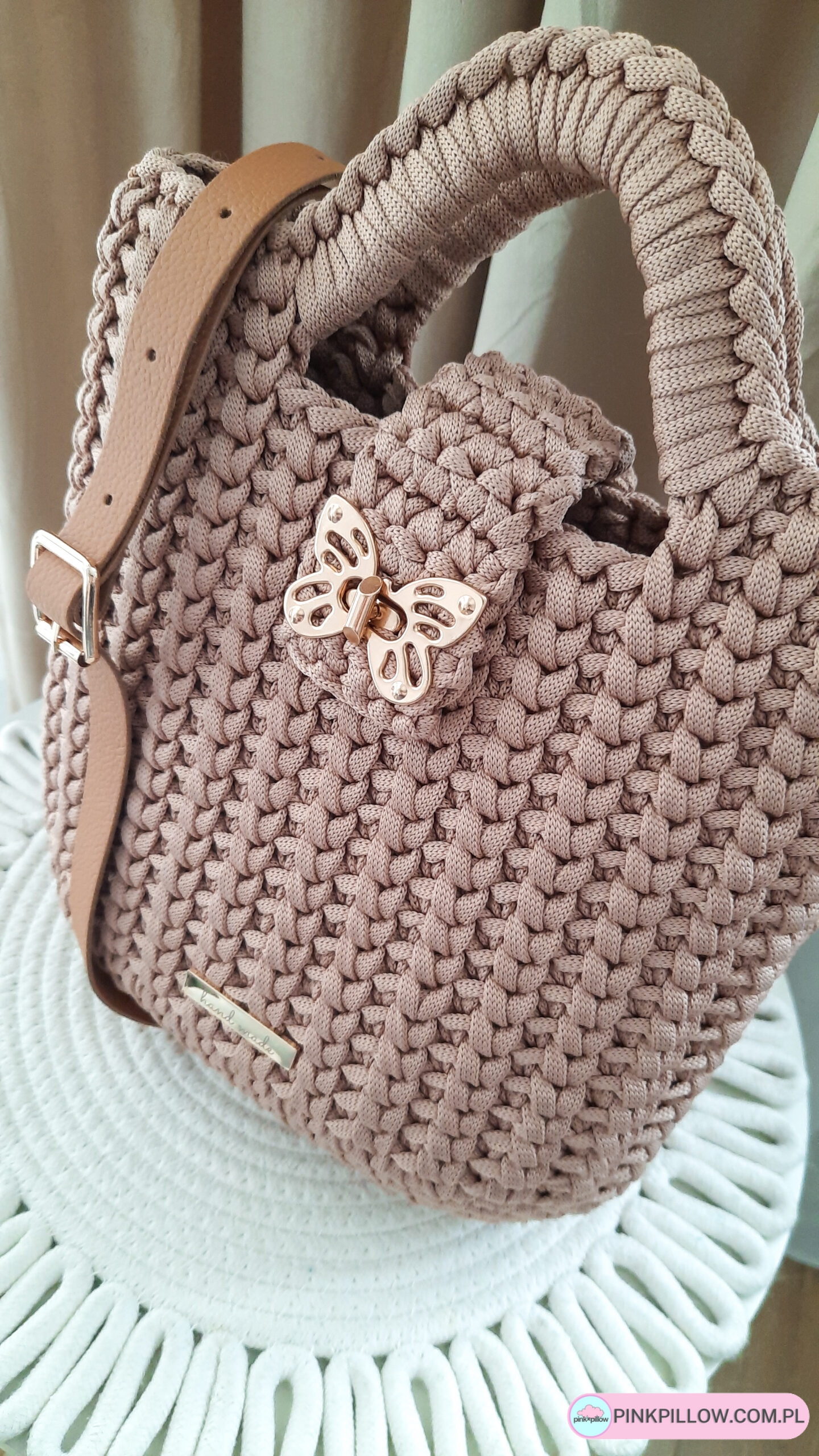 Torba Damska ze sznurka z Podszewką - Różne Kolory - obrazek 7