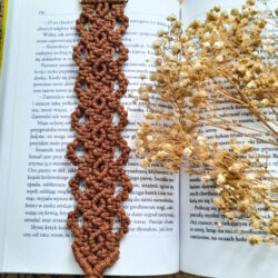 Pleciona Zakładka Makrama - Kolor Czekoladowy Brąz