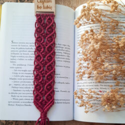 Zakładka do Książki Makrama - Kolor Różany