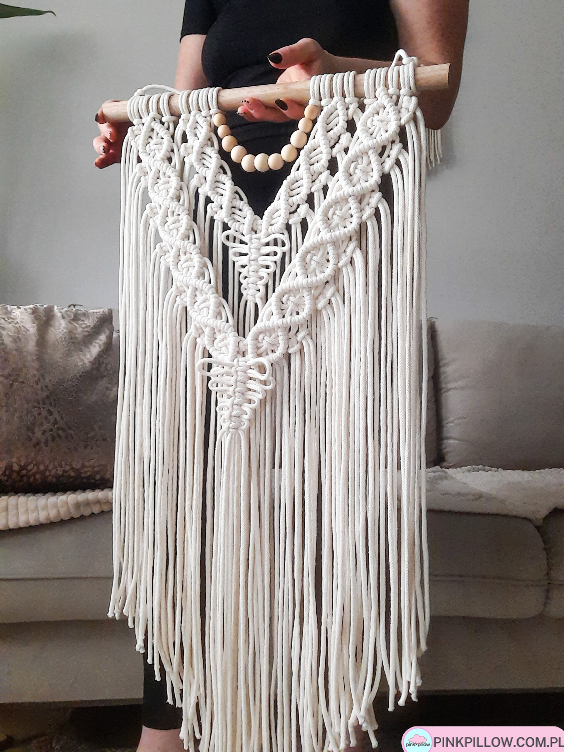 Makrama ścienna Eva - Wymiary 40x80 cm - Różne Kolory - obrazek 6