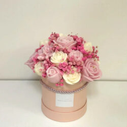 Woskowy Flower Box ze świec - Różowy