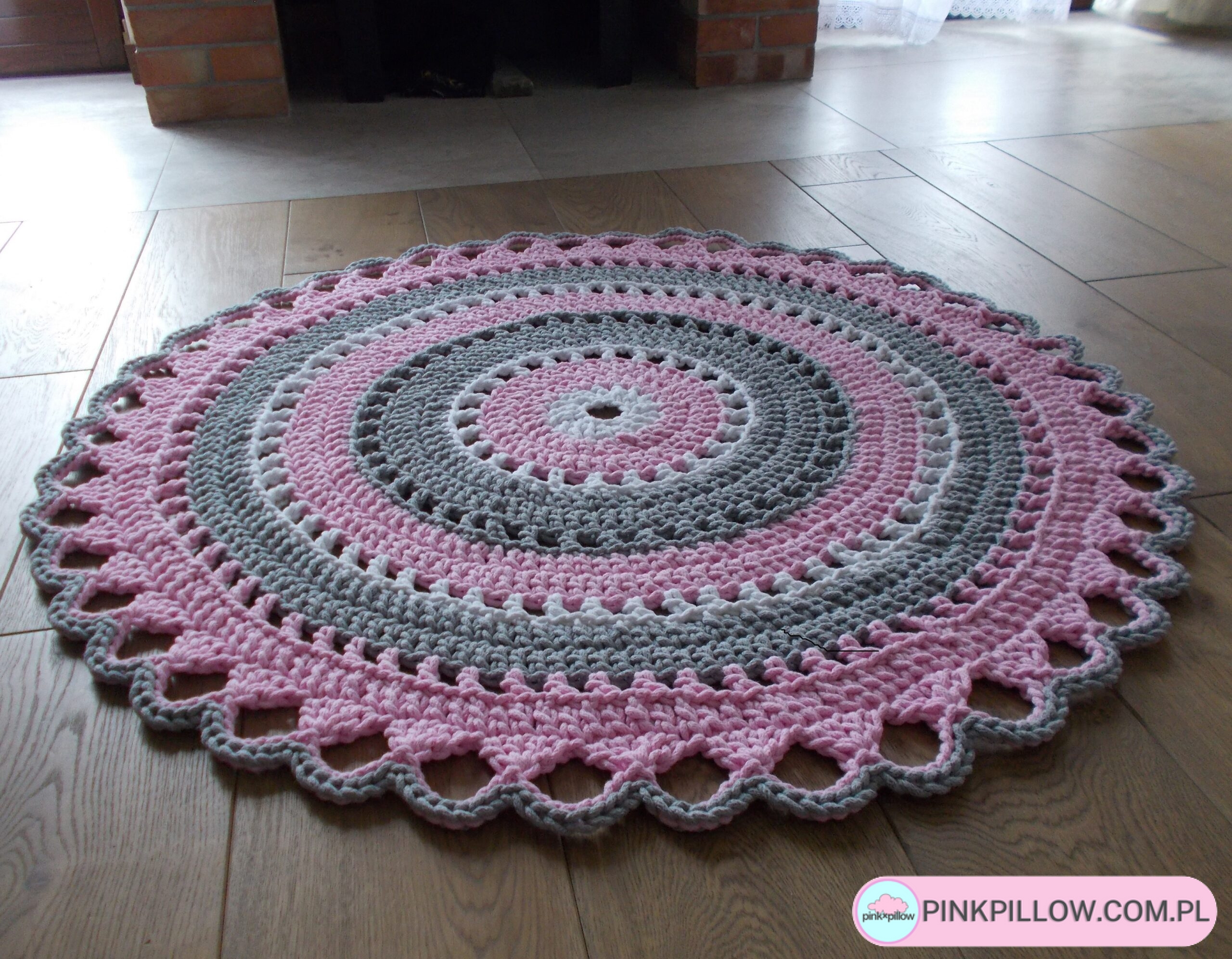 Dywan Szaro-Różowy Maya do Pokoju Dziecka i nie tylko