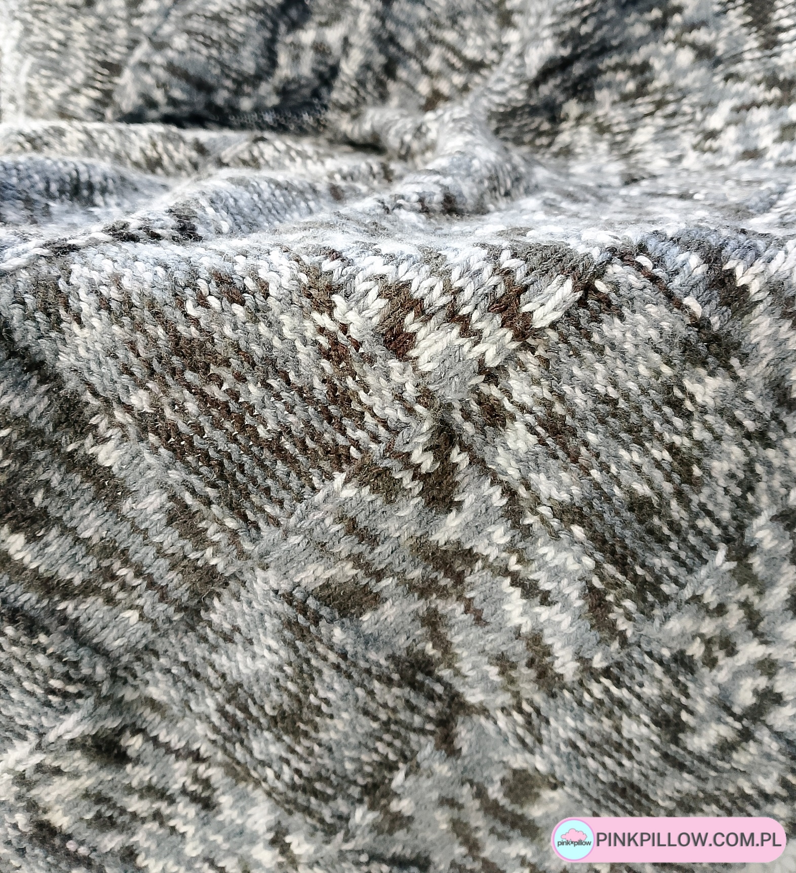 Koc Szary Melanż - Rozmiar 110x143 cm - obrazek 2