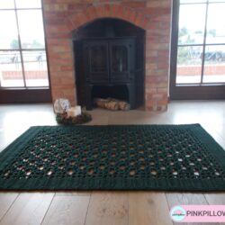 Dywan Ręcznie tkany Simon Green - Wymiar 110x160 cm - Kolor Butelkowa zieleń