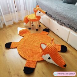 Zestaw Dywan Lisek + Stołek