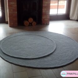 Okrągłe Dywany gładkie do salonu 120 i 180 cm - Komplet 2 szt.