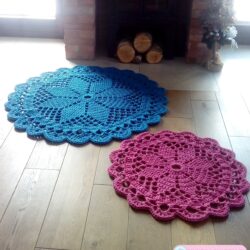 Kolorowe Dywany do salonu - Średnice 80/120 cm - Komplet 2 szt.