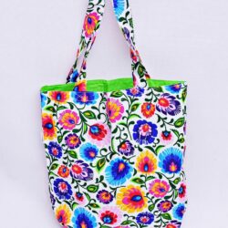 Ludowa Torba na zakupy zdobiona wzorem Łowickim