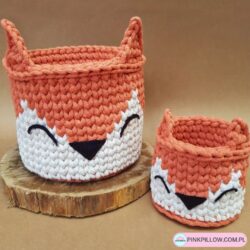 Koszyk Lisek ze sznurka - Duży i Mały