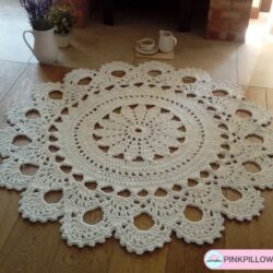 Piękny Duży Dywan Lilia 140 cm - Kolor Ecru