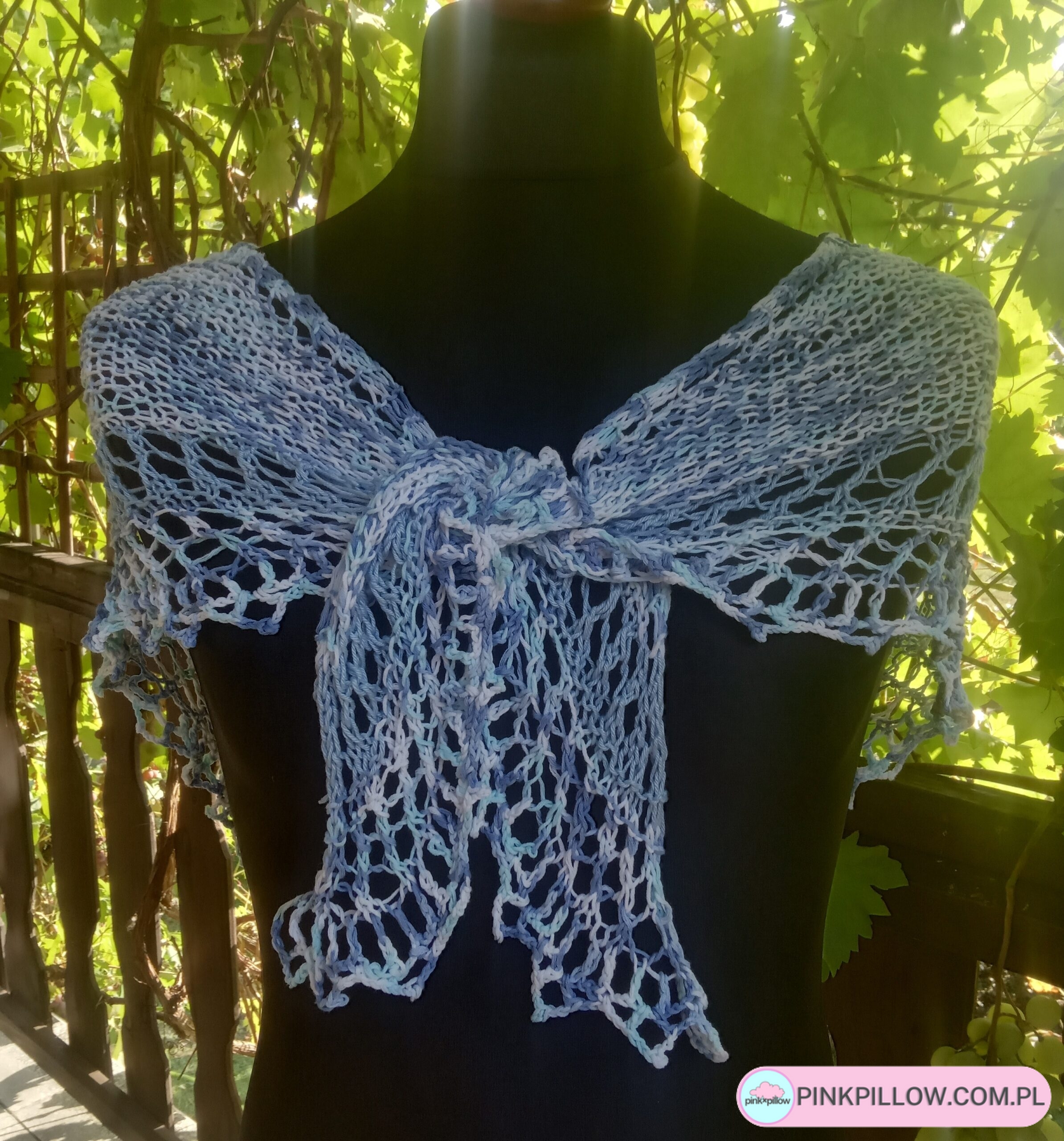 Chusta bawełniana na drutach robiona - Sposób wiązania