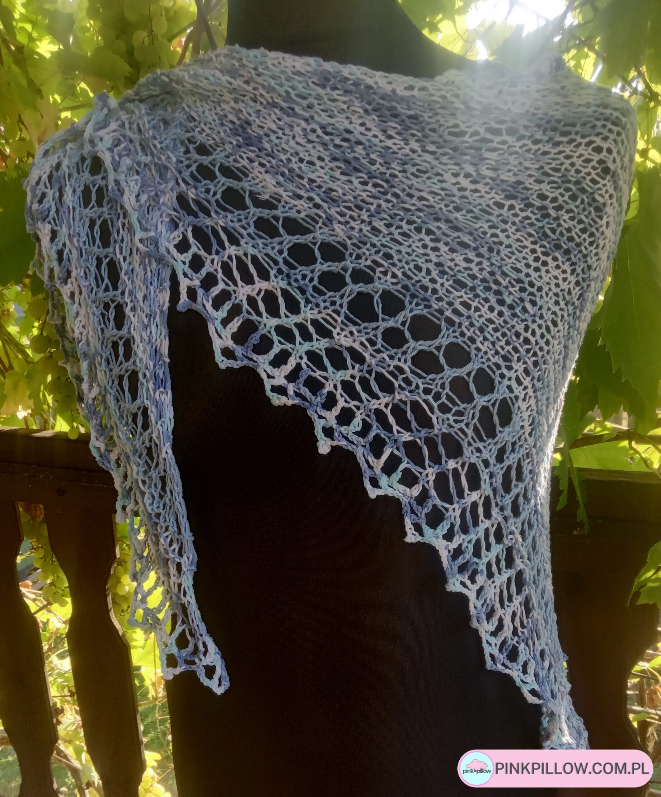 Chusta bawełniana Błękitna - Narzutka