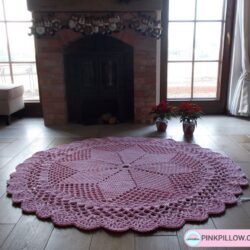 Elegancki Dywan "Dace" do salonu 170 cm - Kolor Różowy