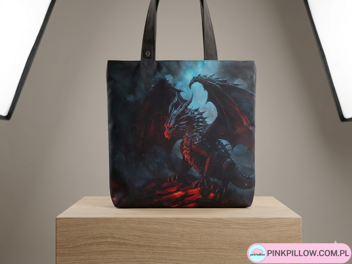 Duża Torba typu Shopper - Wzór Smok 1