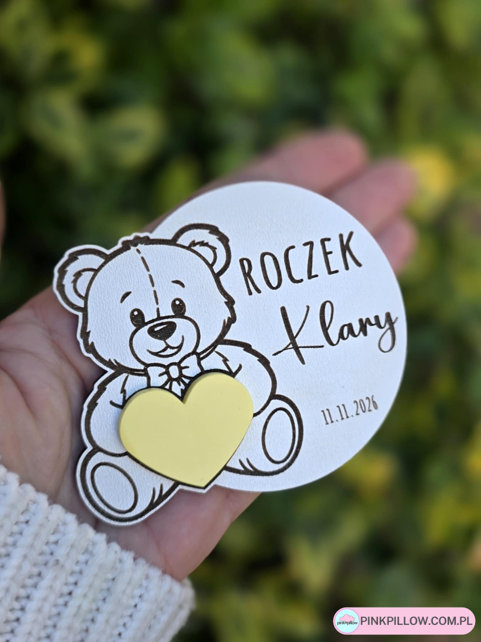 Podziękowania dla gości Magnes Miś z kolorowym Serduszkiem - obrazek 3