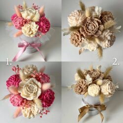 Mały Flowerbox z wosku sojowego - Różne Wzory