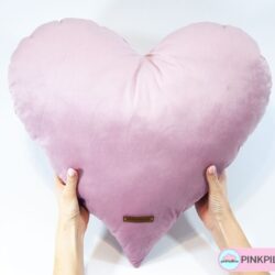 Poduszka w kształcie Serca 45 cm - Kolor Wrzosowy