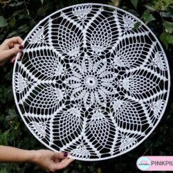 Mandala na szydełku 50 cm - Wzór 3 - Różne Kolory