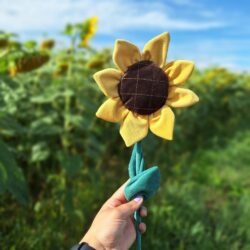 Materiałowe Kwiaty "Słonecznik"