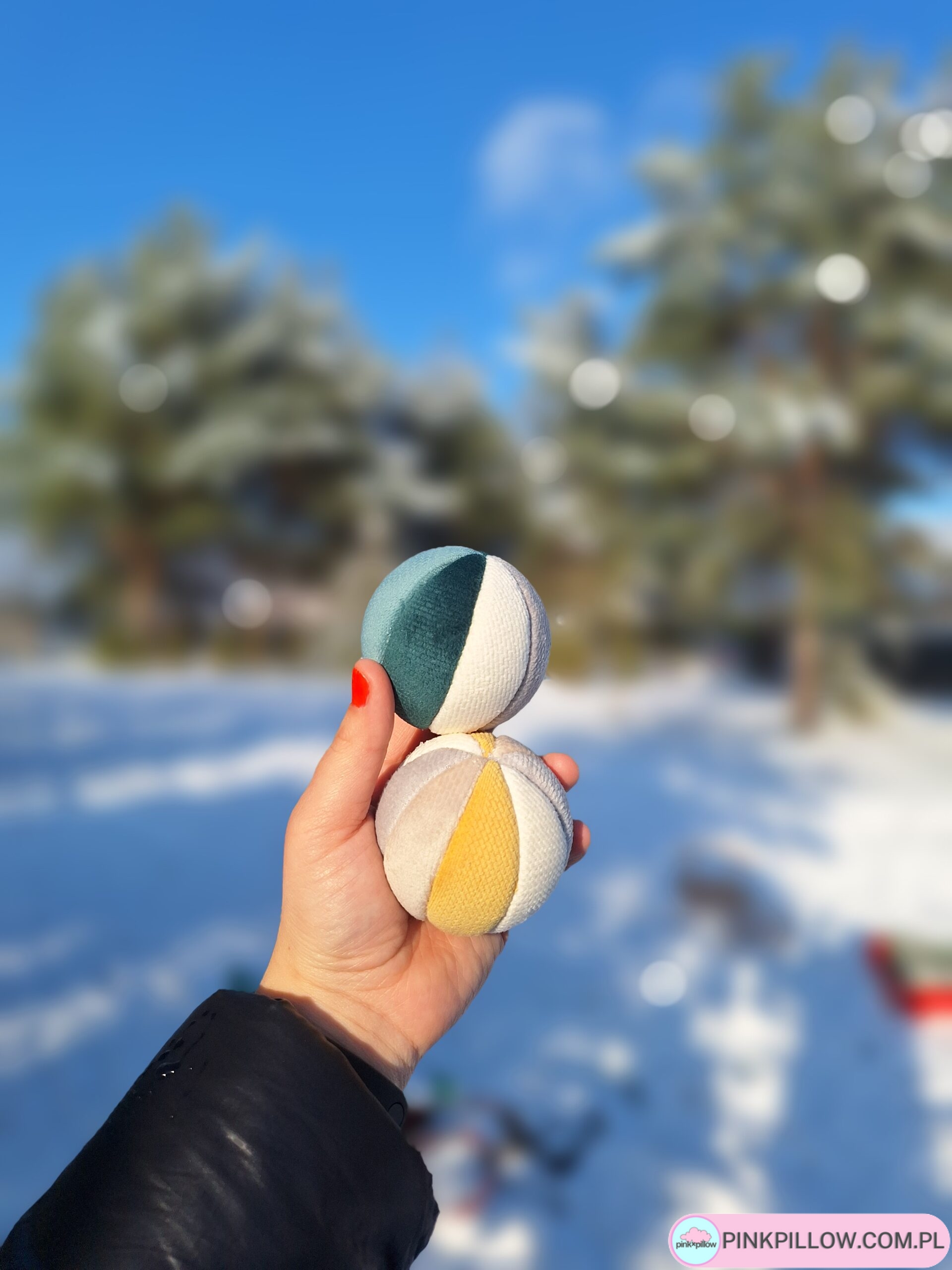 Bombki materiałowe Velvet 8 cm - Różne Kolory - obrazek 2