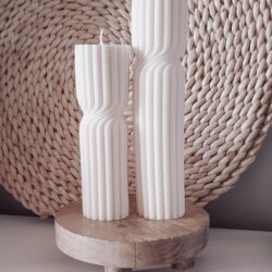 Świeca sojowa Zakręcony Walec - Zestaw 2 szt.