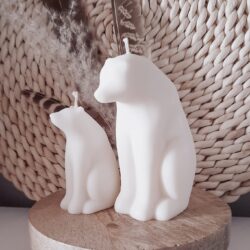 Świeczka sojowa Niedźwiedź Polarny - Zestaw 2 szt.