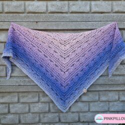 Chusta Damska Ręcznie robiona "Aquaria" - Kolor Róż i Błękit