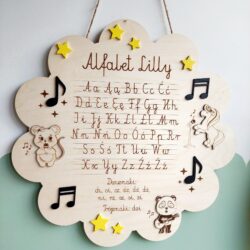 Drewniana tablica z Literkami dla Dzieci