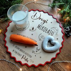 Talerzyk dla Mikołaja Świętego z Imieniem Dziecka