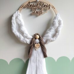 Duży Anioł stróż na Komunię / Chrzest - Personalizowany