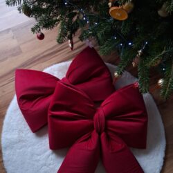 Duża Kokarda Świąteczna na drzwi wejściowe - Różne Kolory