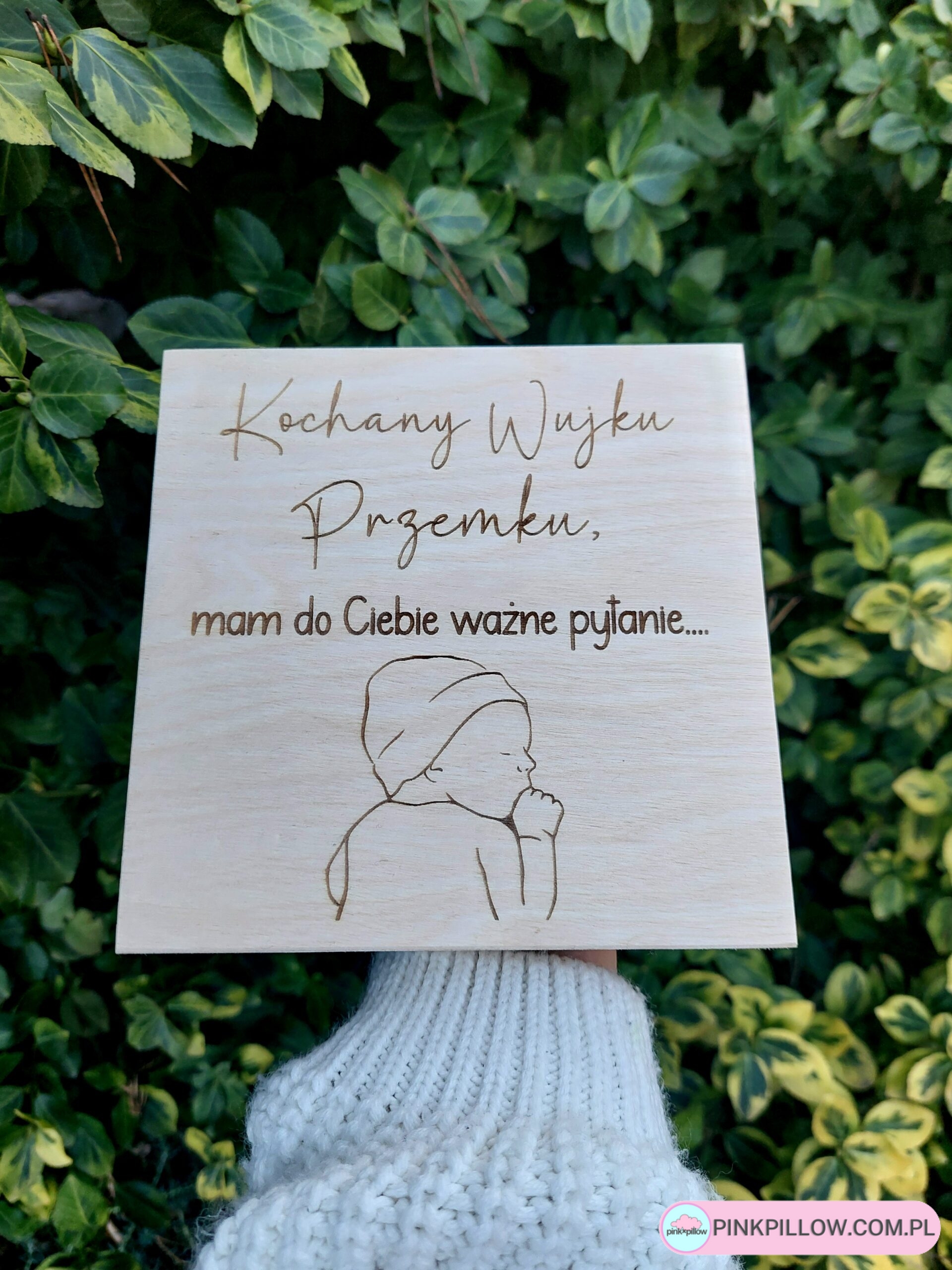 Drewniane pudełko ze zdjęciem "Prośba o zostanie Chrzestną / ym" - obrazek 5