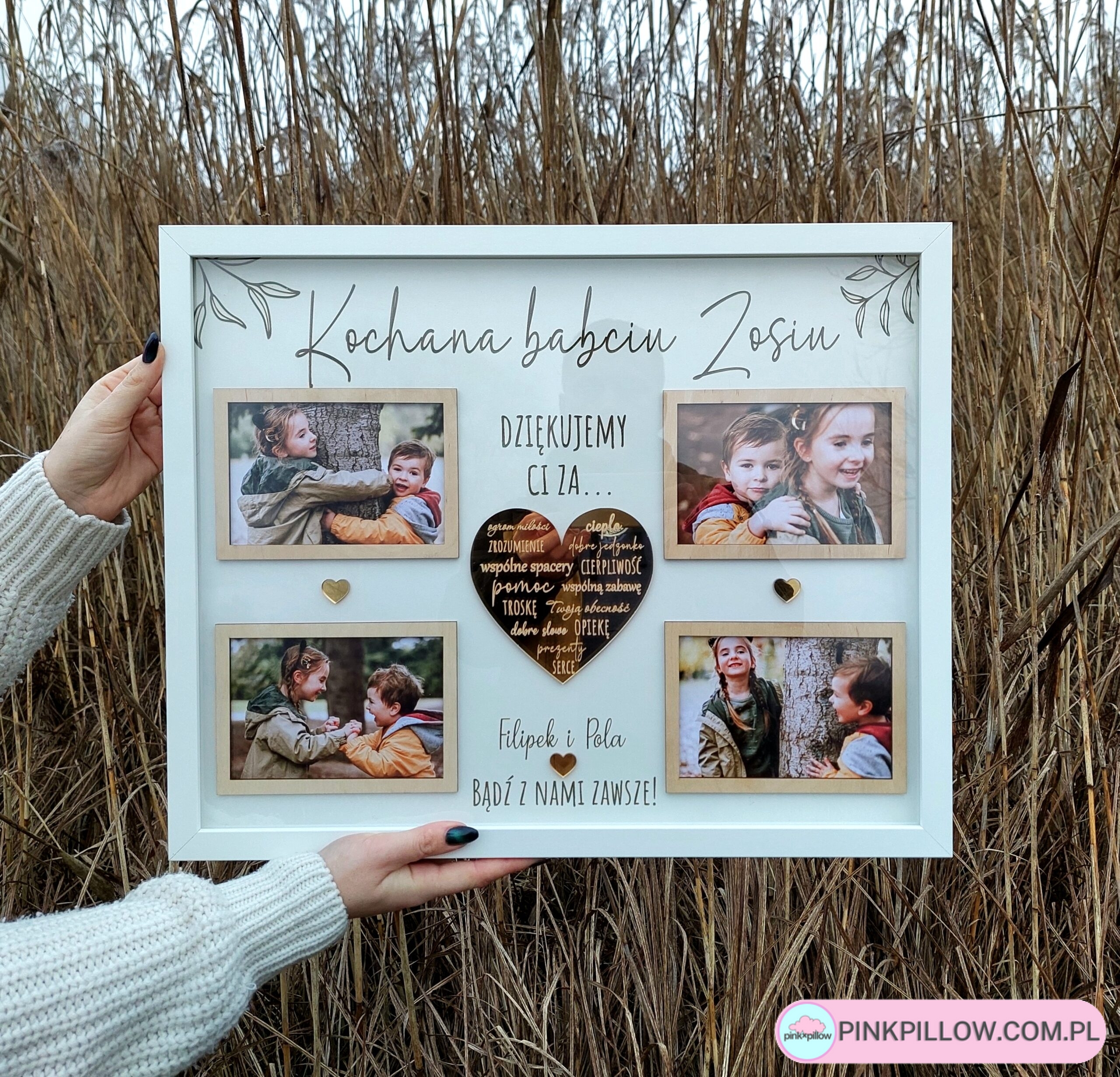 Ramka ze zdjęciami na Prezent dla Babci i Dziadka