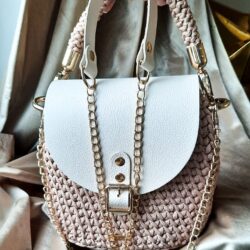 Torebka Damska mała Elegancka "Hannah" ze Skórą naturalną