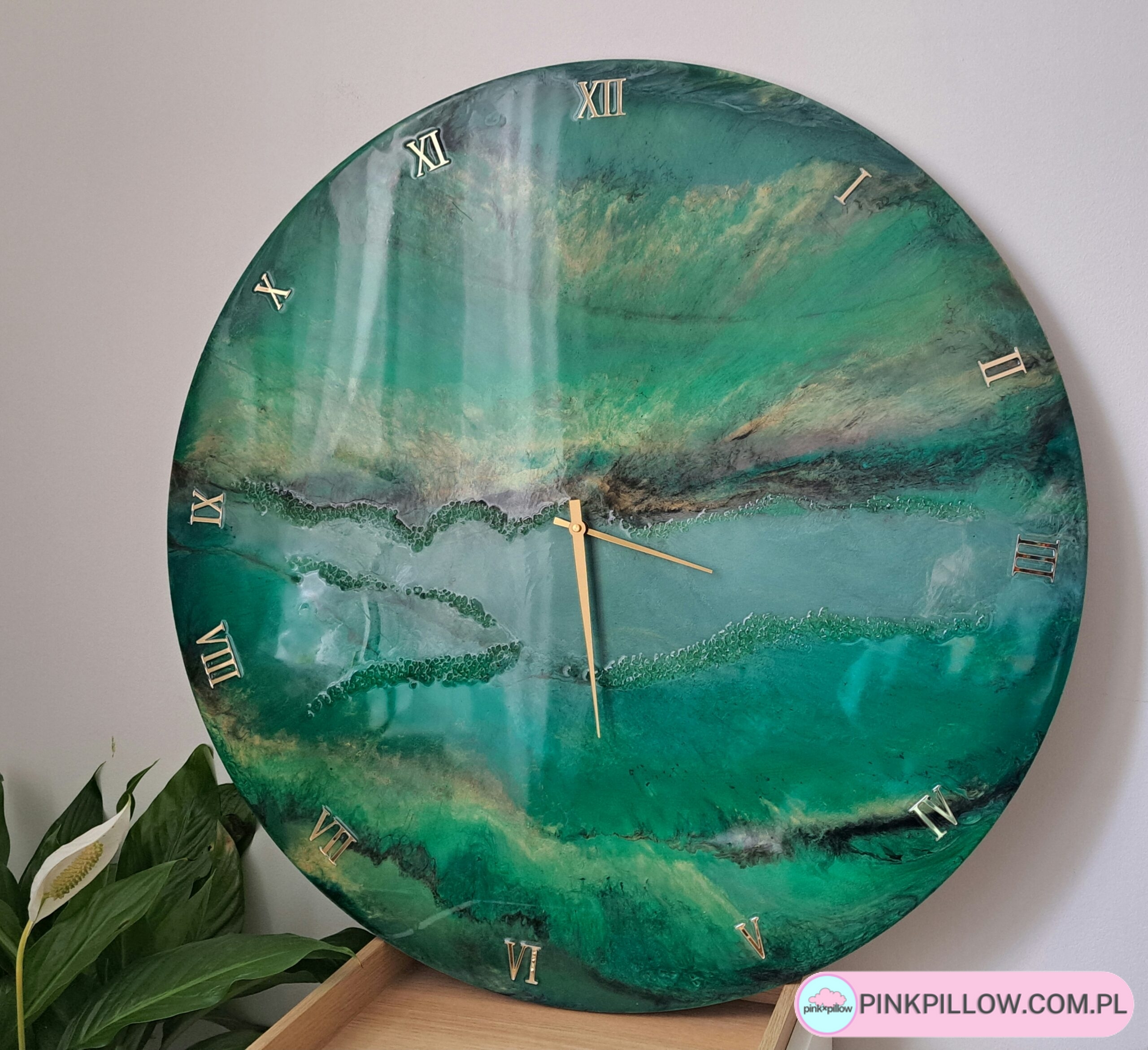 Duży Zegar Glamour 80 cm z żywicy