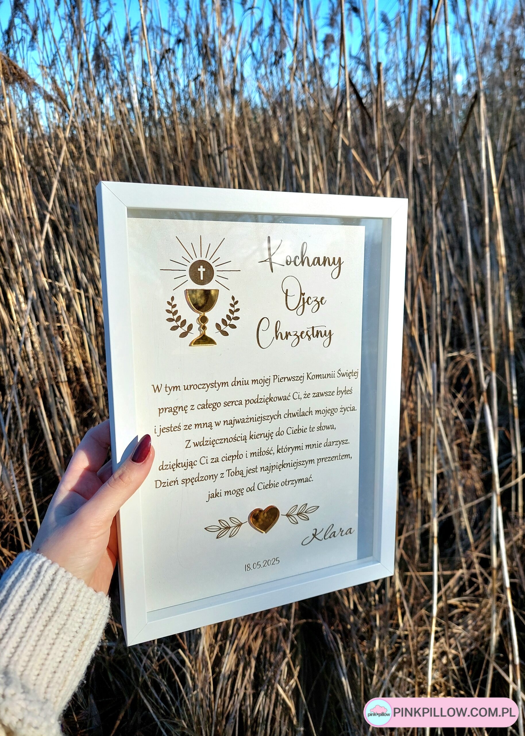 Oryginalne Podziękowania dla Chrzestnych - na komunie, chrzest - obrazek 4