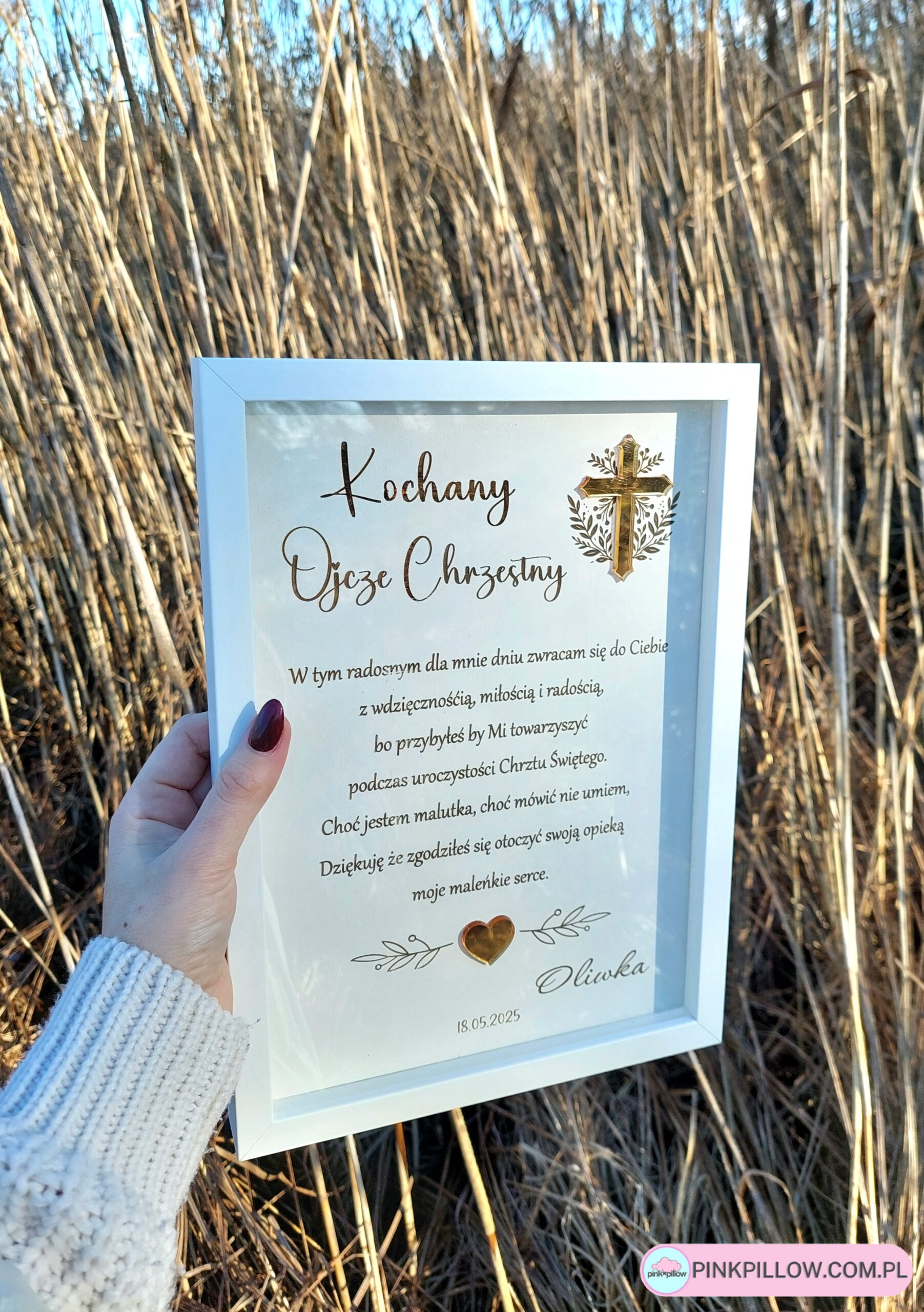 Oryginalne Podziękowania dla Chrzestnych - na komunie, chrzest