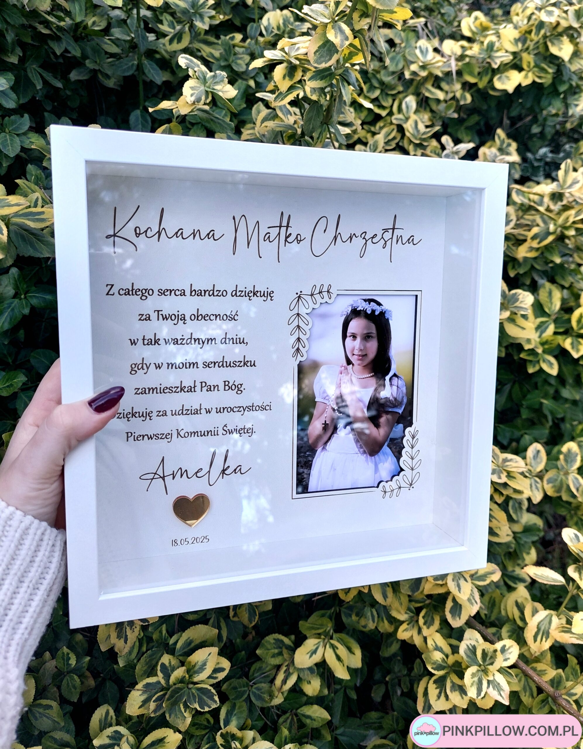 Podziękowanie dla Rodziców Chrzestnych/Dziadków na Komunię Świętą