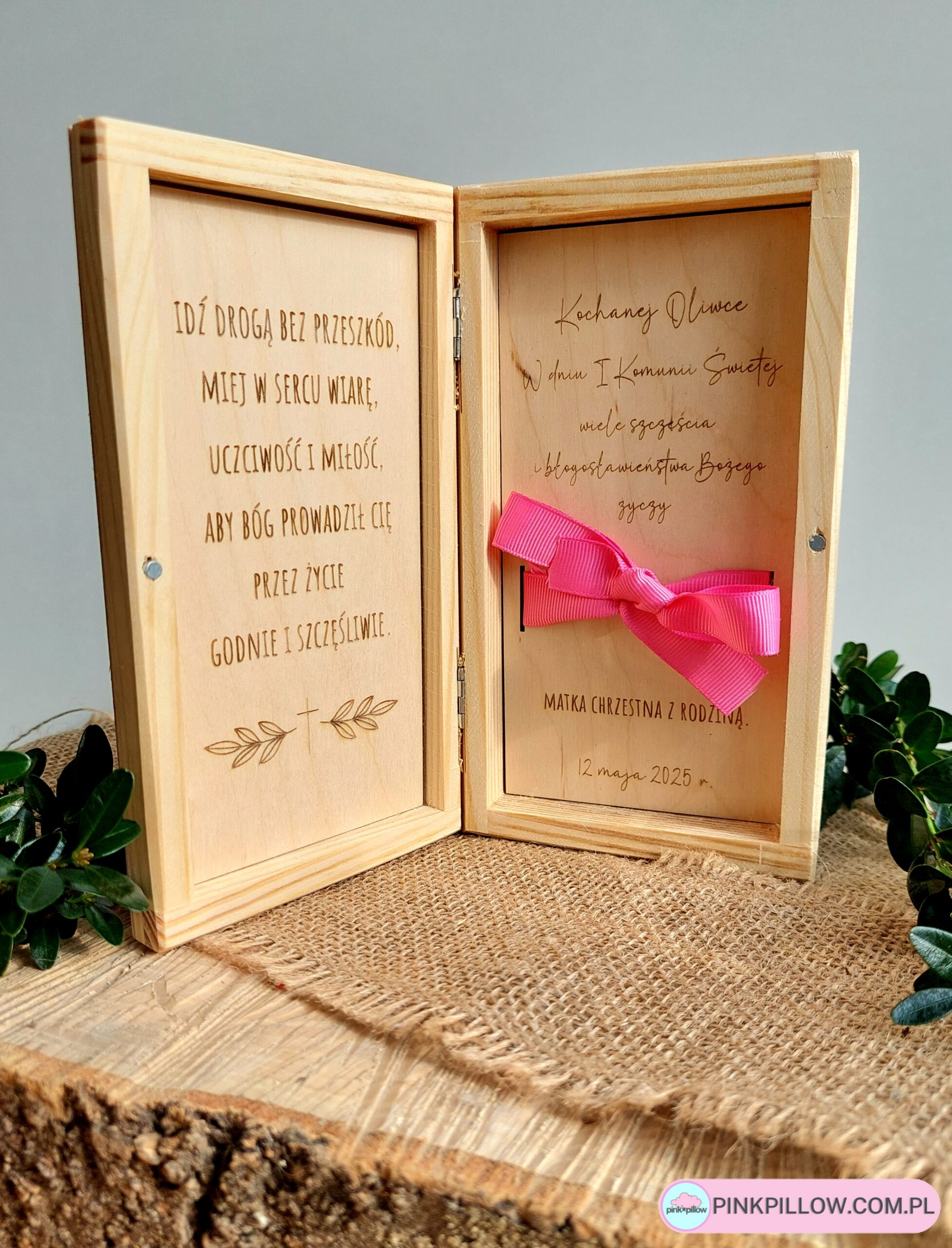 Pudełko na Pieniądze na Komunię Świętą z Personalizacją