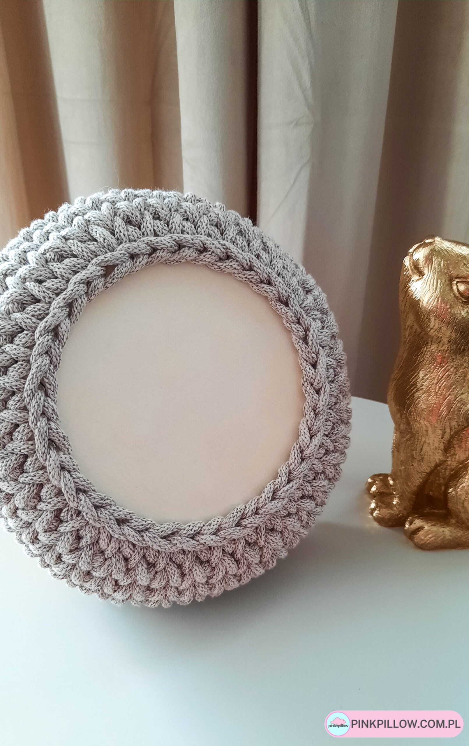 Wielkanocny Koszyk Szydełkowy - Wzór Tulipany - Spód