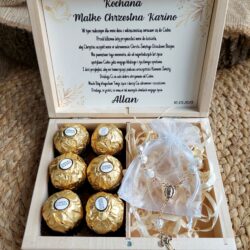 Podziękowanie Dla Rodziców Chrzestnych/Dziadków z różańcem