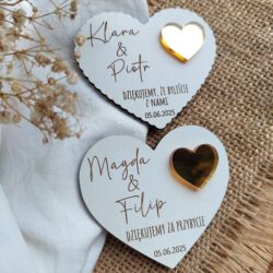 Serce Magnes podziękowanie dla gości na Ślub/Wesele