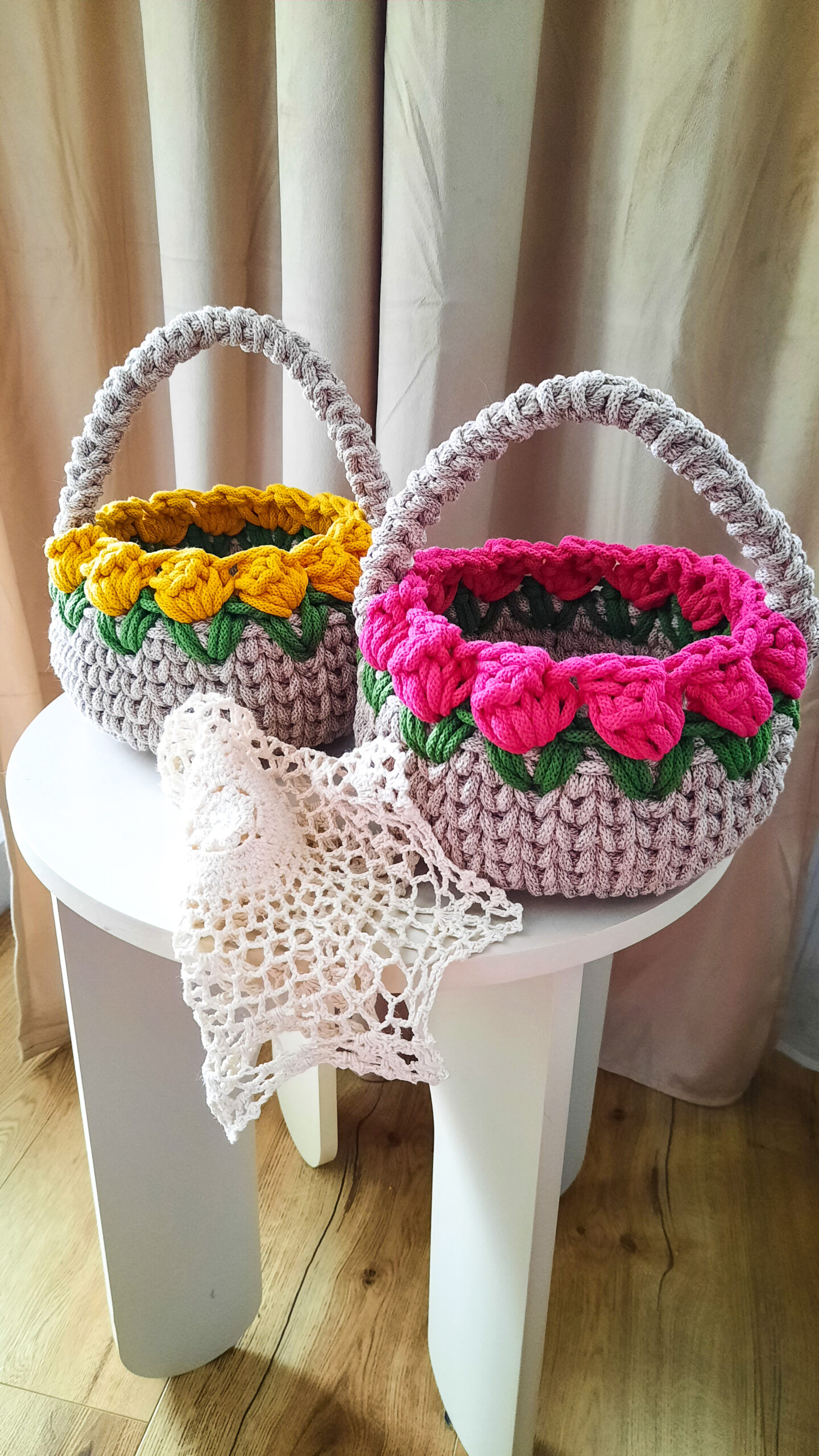 Koszyczki Wielkanocne ze Sznurka - Różne Wzory