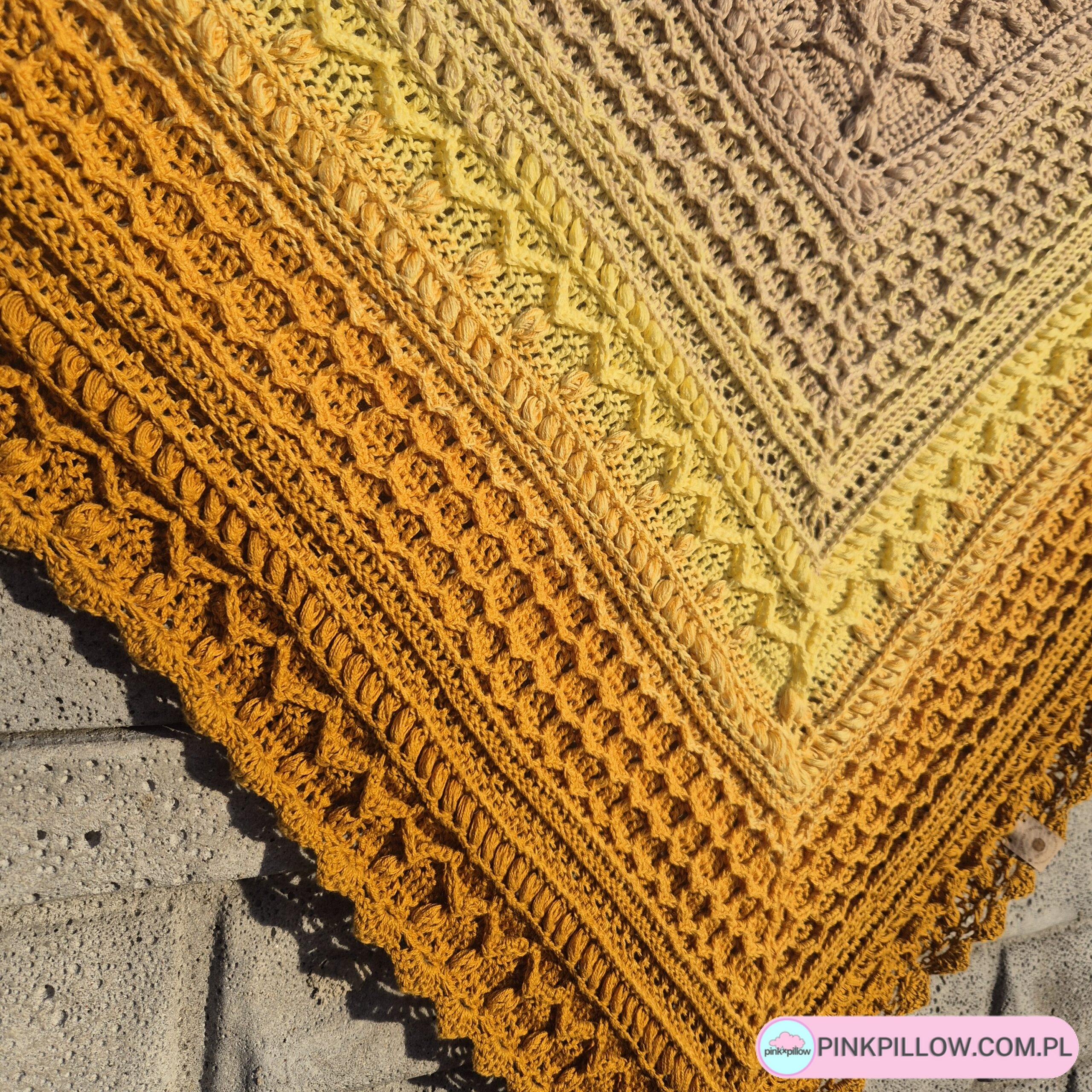 Chusta "Aries" ze sznurka - Widok splotów