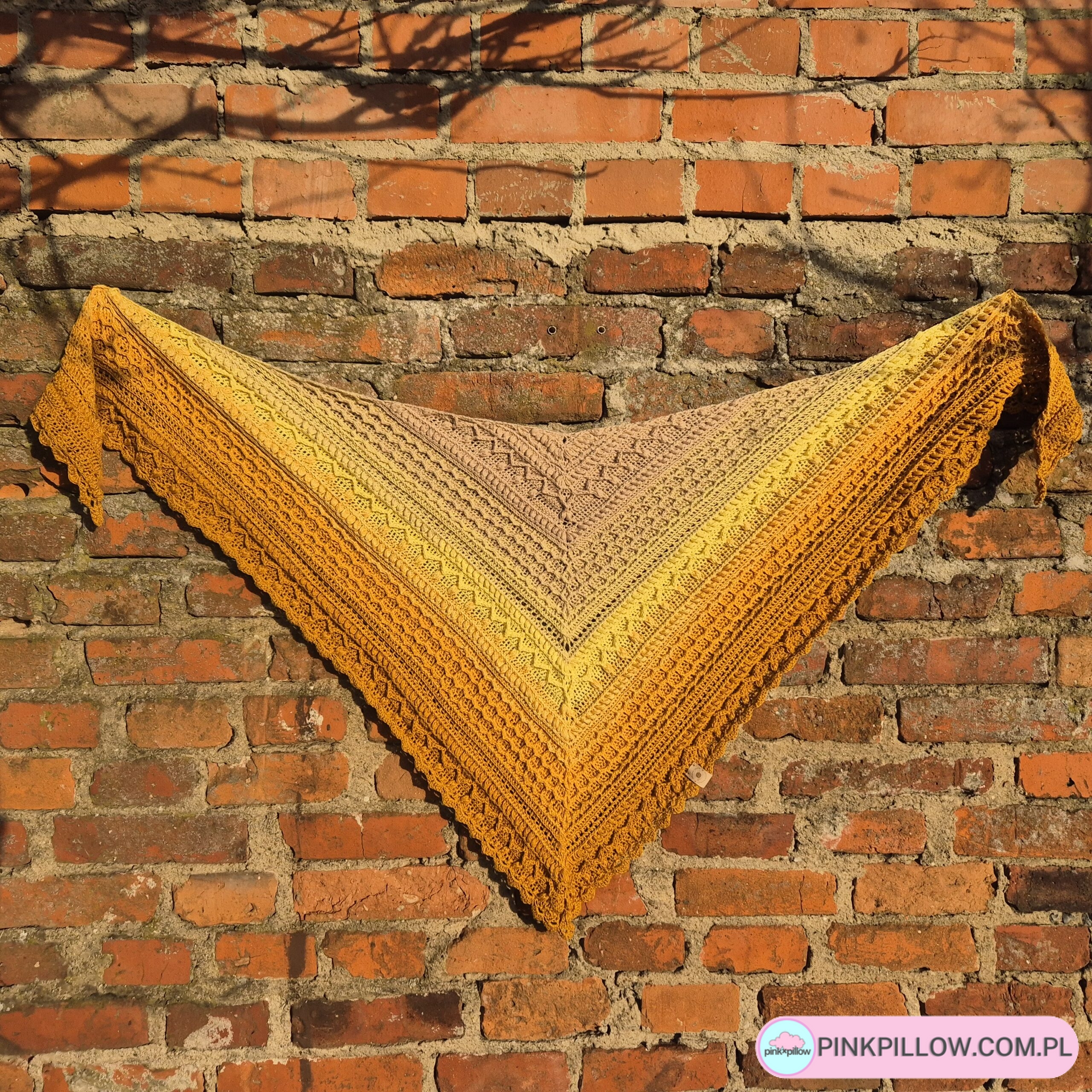 Chusta szydełkowa "Aries" - Wymiar 180 x 75 cm