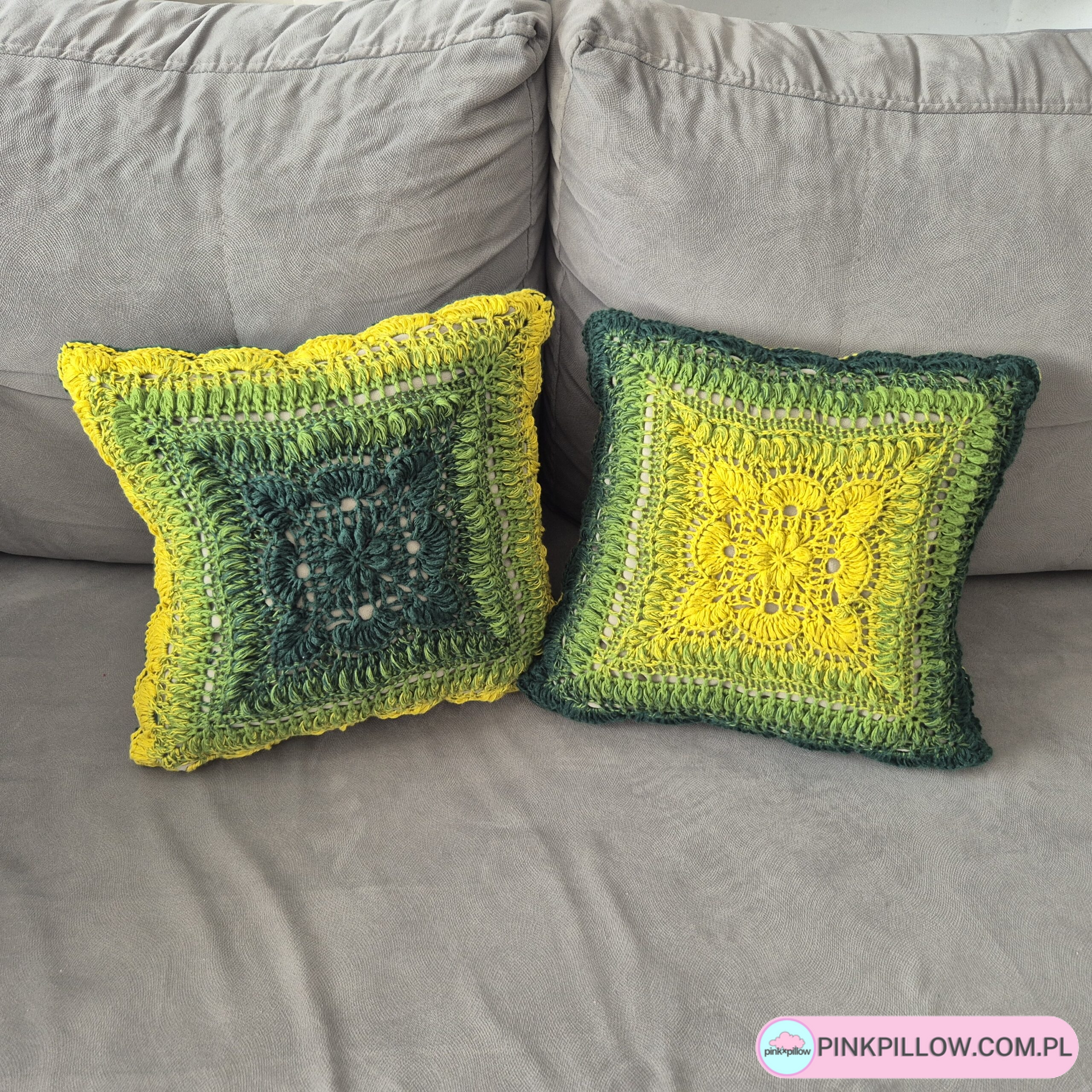 Rustykalna Poszewka na poduszkę Ombre 30x30 cm - obrazek 3