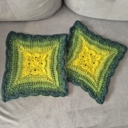 Dwustronna Rustykalna Poszewka na poduszkę Ombre 30x30 cm